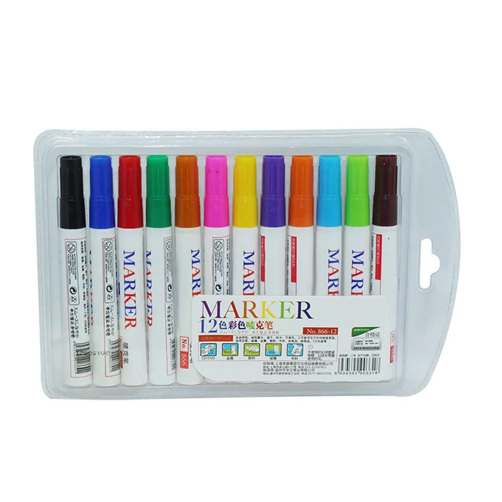 12pcs Oil Based Paint Markers Smooth Pens For Metal Wood Rock Fine Tip Drawing Writing Sketching Adult Coloring Kids
12pcs Oil Based Paint Markers Smooth Pens For Metal Wood Rock Fine Tip Drawing Writing Sketching Adult Coloring Kids
