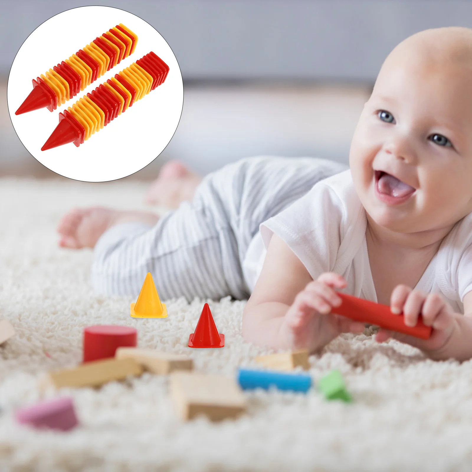 50 Pcs Sand Table Roadblock Model DIY Traffic Sign Simulation Cone Obvious Street Signs Toys Kids Sports Cones Helpful Puzzle
50 Pcs Sand Table Roadblock Model DIY Traffic Sign Simulation Cone Obvious Street Signs Toys Kids Sports Cones Helpful Puzzle