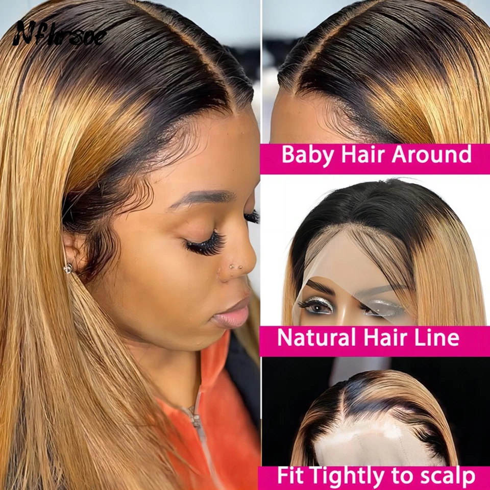 200 Density Colored Ombre 1B Light Brown Long Straight Brazilian Human Hair Wig Transparent HD Lace Frontal Wigs Wear And Go
200 Density Colored Ombre 1B Light Brown Long Straight Brazilian Human Hair Wig Transparent HD Lace Frontal Wigs Wear And Go