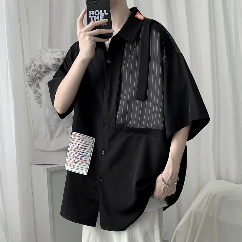 Summer Thin Men's Short Sleeve Shirt Loose Fit Casual Street Style Hip Hop Retro Oxford Cloth Fashionable Urban Youth Top
Summer Thin Men's Short Sleeve Shirt Loose Fit Casual Street Style Hip Hop Retro Oxford Cloth Fashionable Urban Youth Top