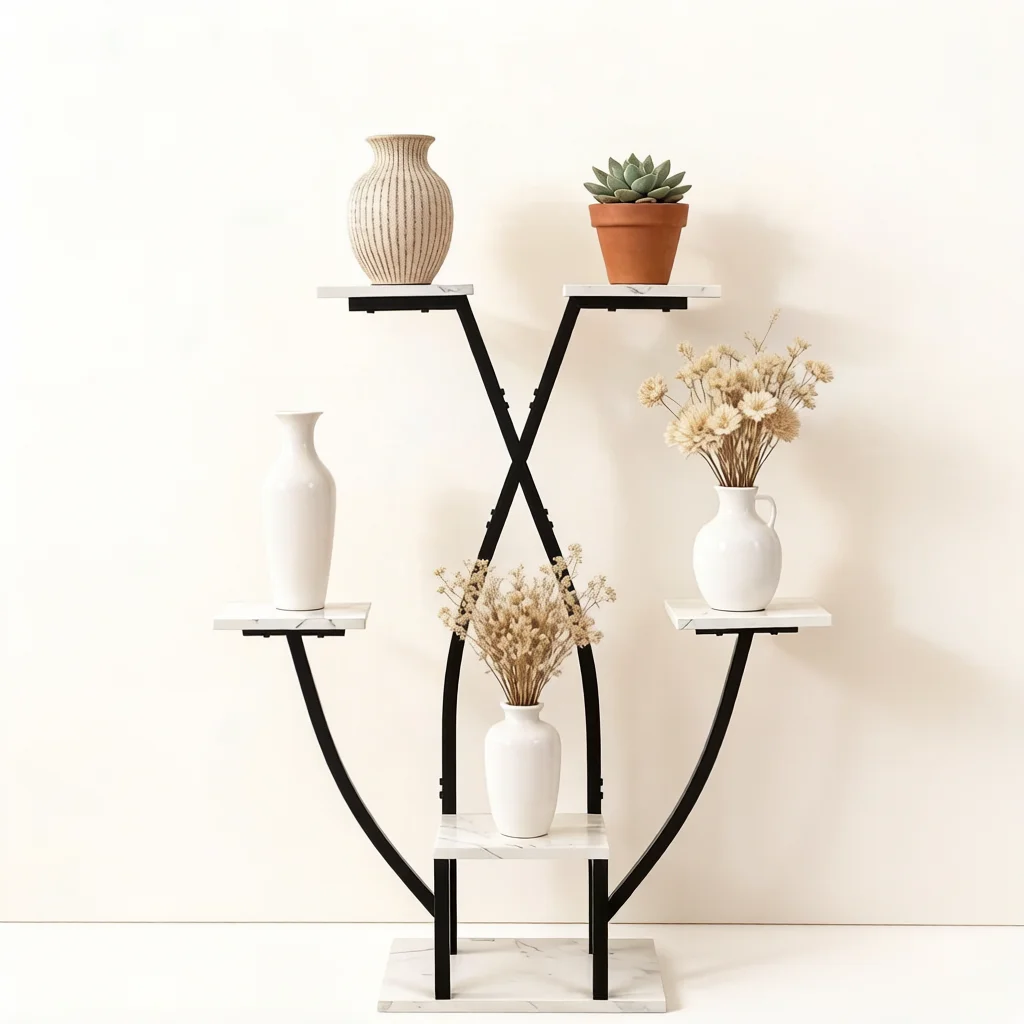 Tall Tiered Plant Stand,Space Saving, X - Frame Design
Tall Tiered Plant Stand,Space Saving, X - Frame Design