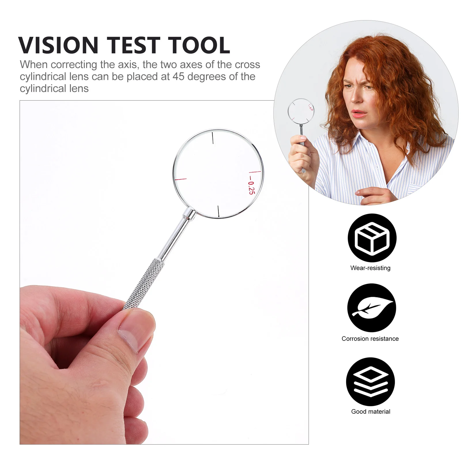 1Pcs Cross Cylinder Diopters Optical Instruments Lens Test Tool Handheld Optometry Supplies Cross Cylinder Diopters 
1Pcs Cross Cylinder Diopters Optical Instruments Lens Test Tool Handheld Optometry Supplies Cross Cylinder Diopters