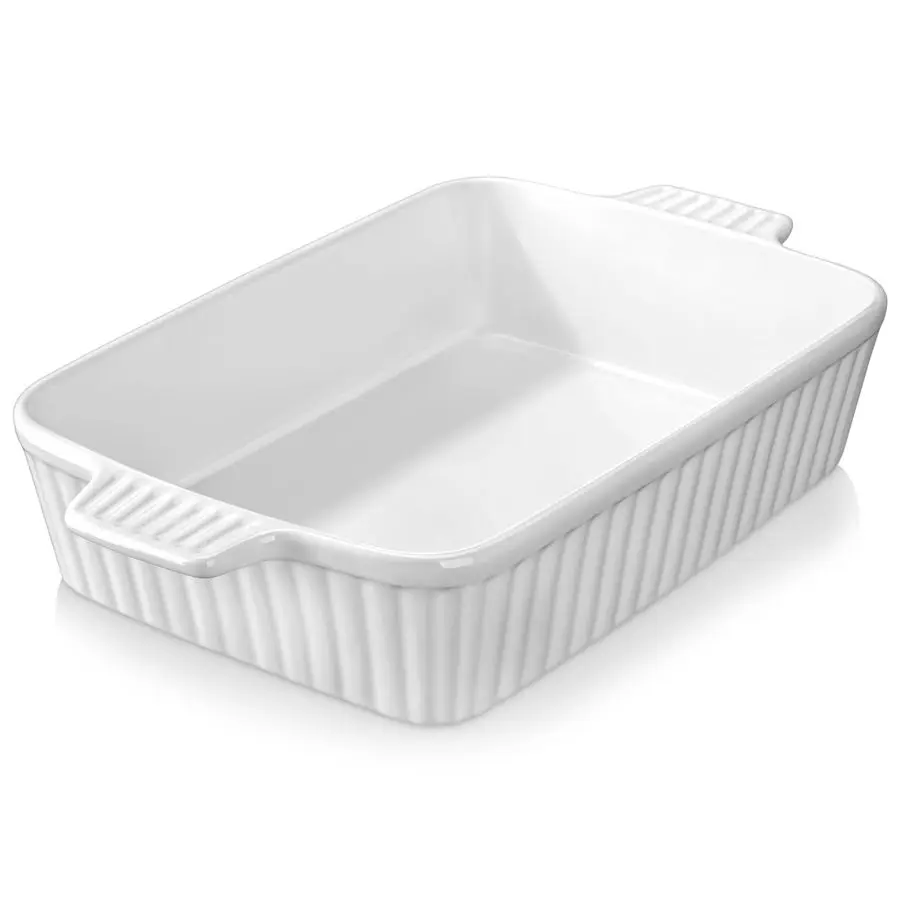 4.4 QT Baking Dish, 9x13 Large Casserole Dish for Oven, Ceramic Baking Pan, Rectangular Lasagna Pan Deep with Handles for Baking
4.4 QT Baking Dish, 9x13 Large Casserole Dish for Oven, Ceramic Baking Pan, Rectangular Lasagna Pan Deep with Handles for Baking
