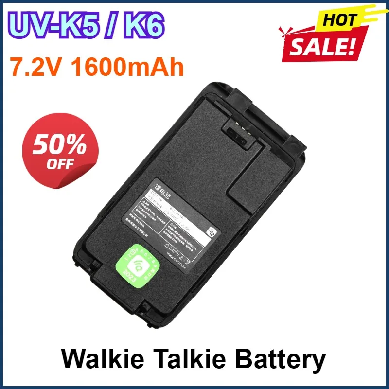 7.2V 1600mAh Walkie Talkie QuanSheng UV-K6 UV-K5(8) Battery Can Type C USB Charger Two Way CB Radio Li-ion Battery for Radio
7.2V 1600mAh Walkie Talkie QuanSheng UV-K6 UV-K5(8) Battery Can Type C USB Charger Two Way CB Radio Li-ion Battery for Radio