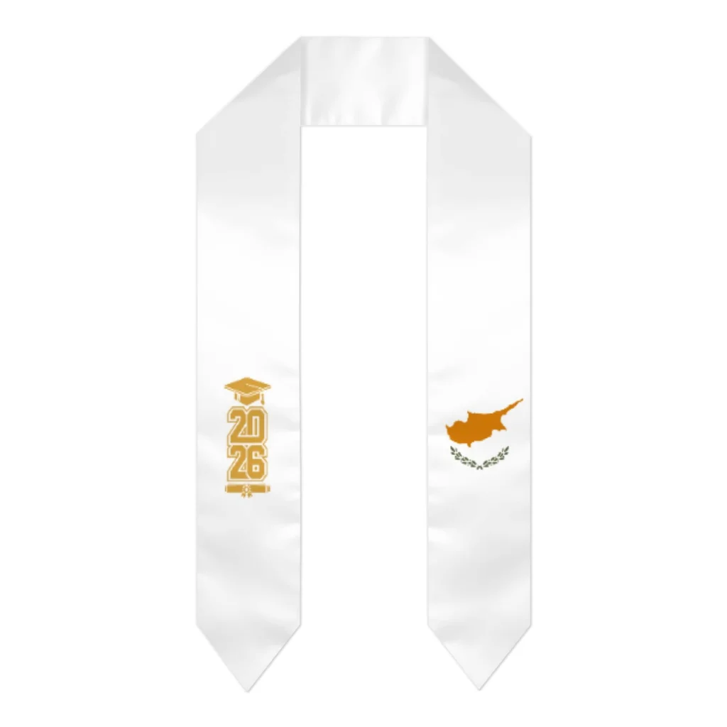 Class of 2026 Cyprus Flag Scarf Graduation Sash Stole International Study Abroad Adult Unisex Party Accessory Top Print
Class of 2026 Cyprus Flag Scarf Graduation Sash Stole International Study Abroad Adult Unisex Party Accessory Top Print