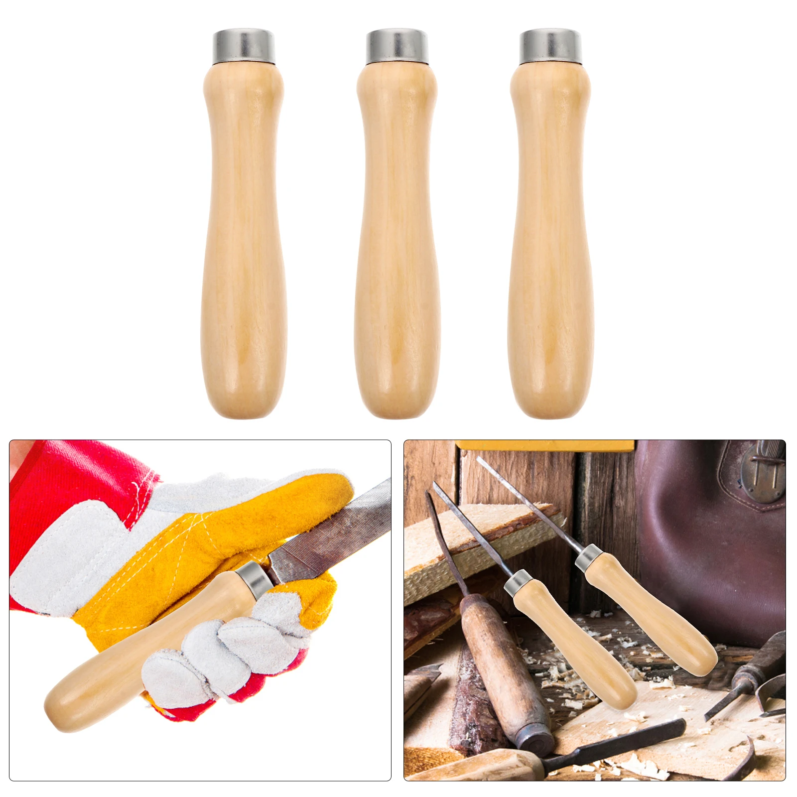 3 Pcs Woodworking File Handle Replacement Accessories Sturdy Durable Lightweight Natural Wood Material Non Slip Grip For Metal
3 Pcs Woodworking File Handle Replacement Accessories Sturdy Durable Lightweight Natural Wood Material Non Slip Grip For Metal