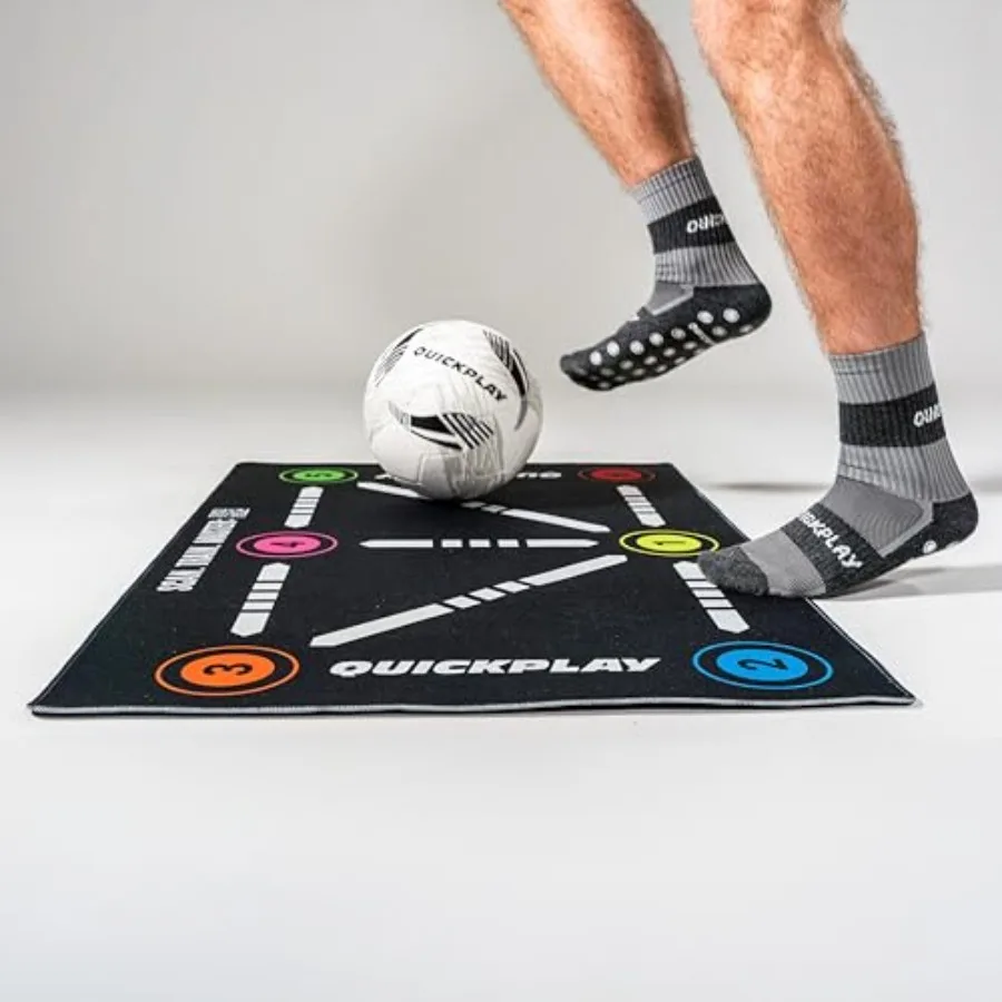 Ball Mastery Skills Mat with eCoach Training Video Access Soccer Footwork Trainer with Anti-Slip Base Soccer Skills and Ball Co
Ball Mastery Skills Mat with eCoach Training Video Access Soccer Footwork Trainer with Anti-Slip Base Soccer Skills and Ball Co