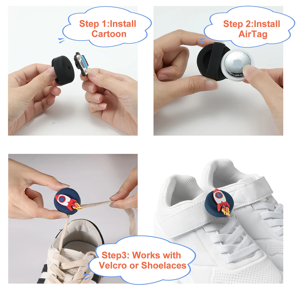 Waterproof Tracker Case for Apple AirTag Silicone Cute Cartoon Holder GPS Tracker Holder for Kid Shoes Shoestring
Waterproof Tracker Case for Apple AirTag Silicone Cute Cartoon Holder GPS Tracker Holder for Kid Shoes Shoestring