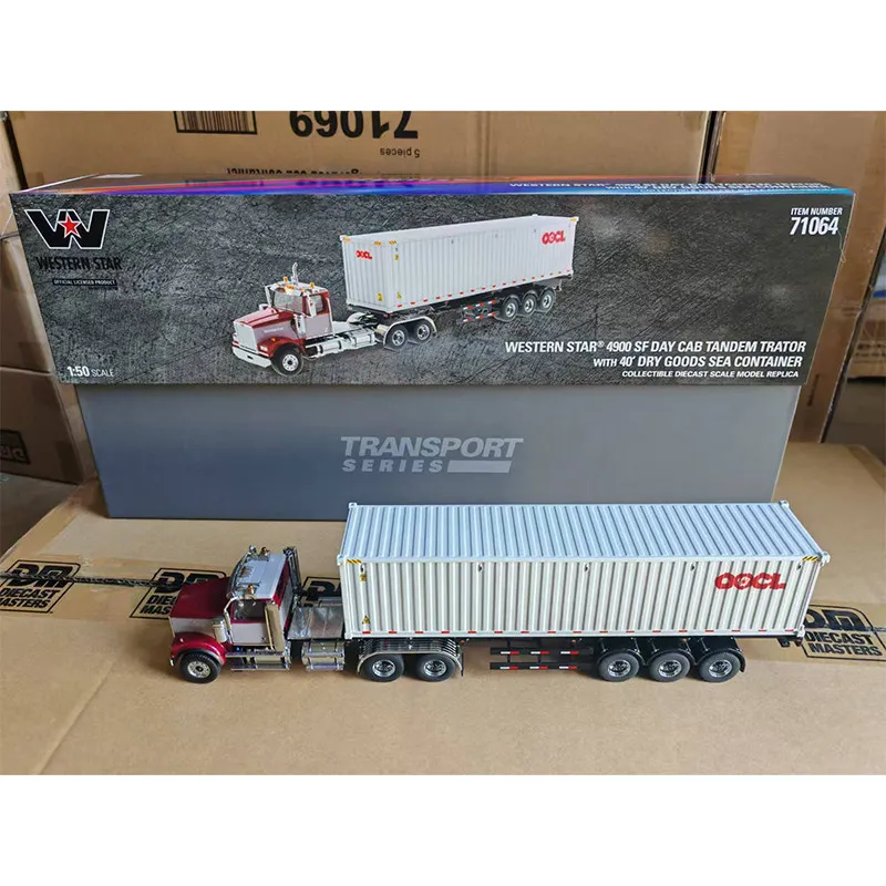 Литая под давлением модель Western Star масштаб 1:50 4900 SF Tandem Day Cab Truck Трактор красный и серый с настоящим грузовиком
Литая под давлением модель Western Star масштаб 1:50 4900 SF Tandem Day Cab Truck Трактор красный и серый с настоящим грузовиком