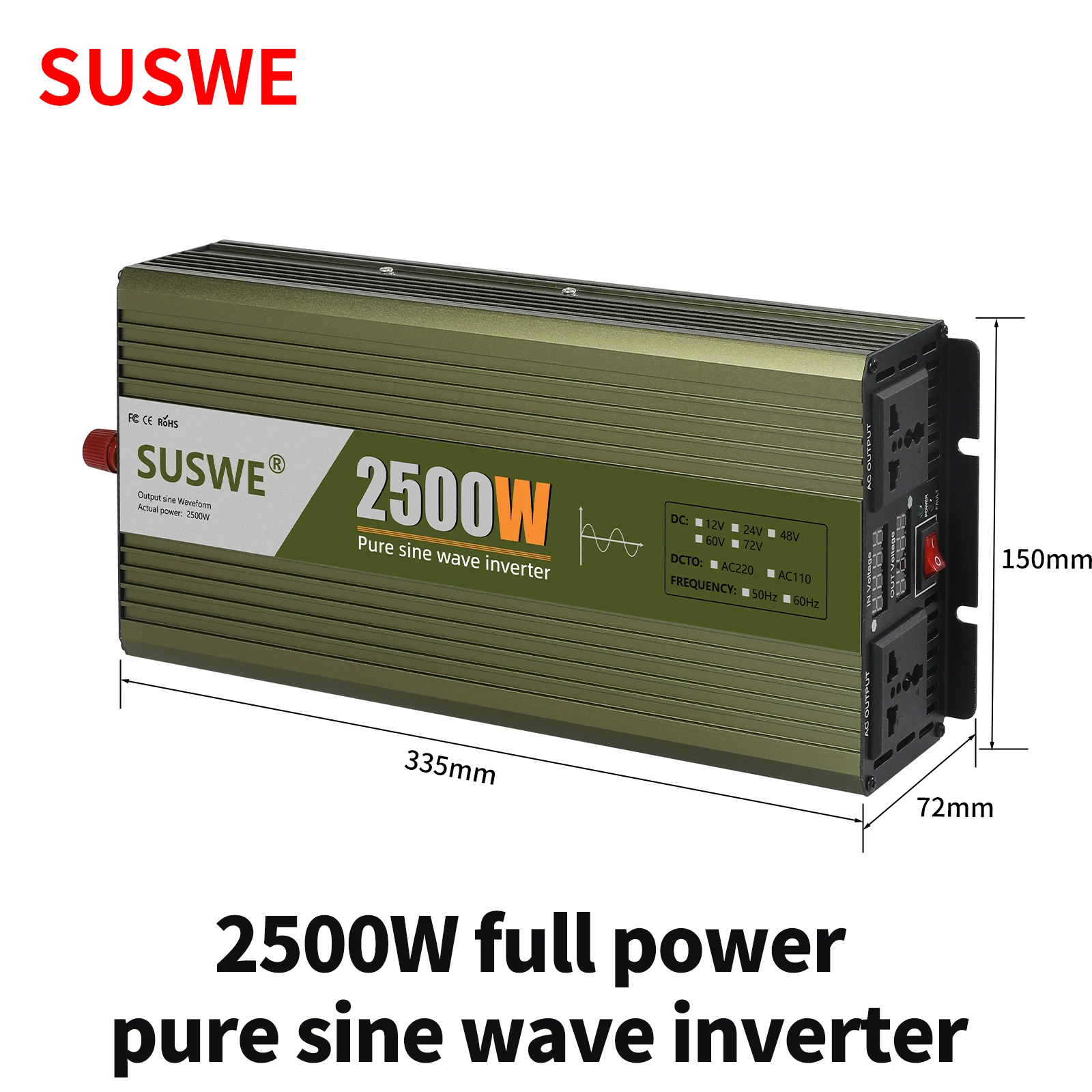 2500W110V/220V full power inverter non-standard customized pure harmonic inverter motherboard can integrate 24V48V60V72V
2500W110V/220V full power inverter non-standard customized pure harmonic inverter motherboard can integrate 24V48V60V72V