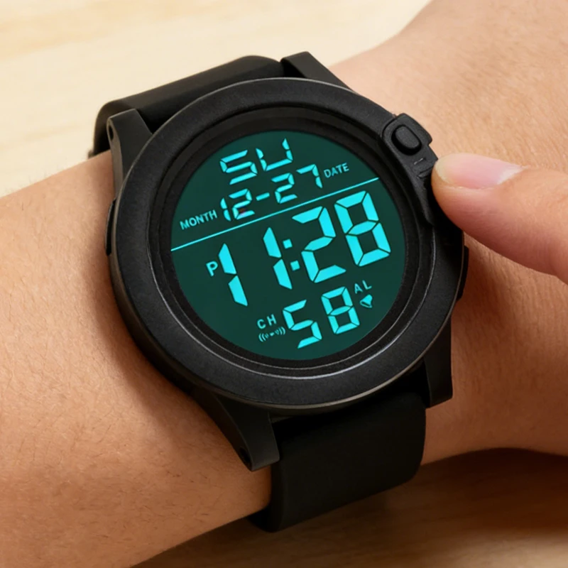 Мужские спортивные часы, светящиеся водонепроницаемые часы с будильником, мужские цифровые часы, многофункциональные военные электронные наручные часы
Мужские спортивные часы, светящиеся водонепроницаемые часы с будильником, мужские цифровые часы, многофункциональные военные электронные наручные часы