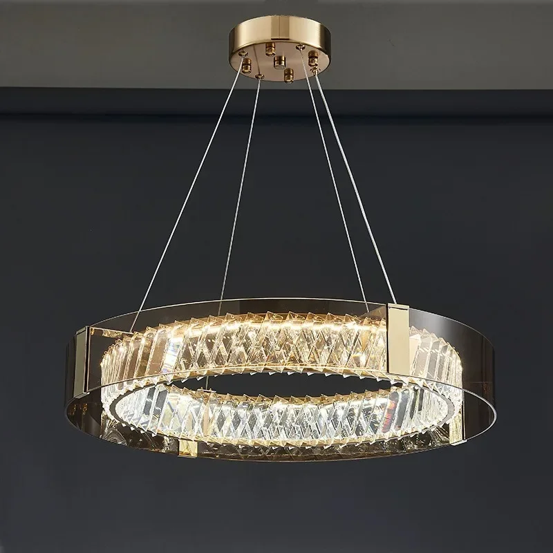 GHEUVNJ Light luxury crystal lamp, high-end and luxurious living room chandelier, post-modern minimalist circular dining room c
GHEUVNJ Light luxury crystal lamp, high-end and luxurious living room chandelier, post-modern minimalist circular dining room c