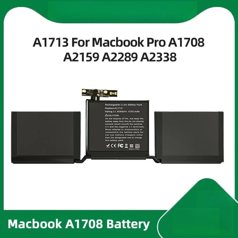 A1713 11.4V Laptop Battery For Apple MacBook 13" A1708 Late 2016 Mid 2017 A2159 2019 A2289 A2338 2020 2022 Fit A2171
A1713 11.4V Laptop Battery For Apple MacBook 13" A1708 Late 2016 Mid 2017 A2159 2019 A2289 A2338 2020 2022 Fit A2171