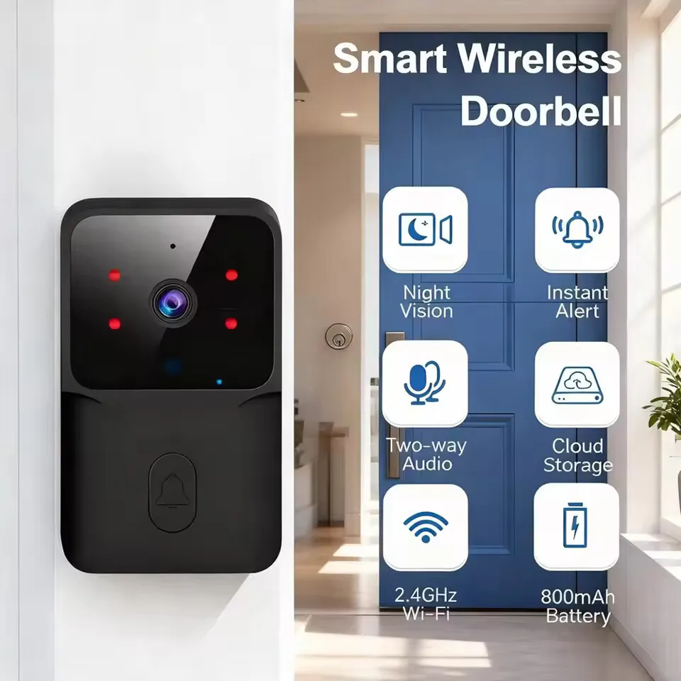 Smart WiFi Doorbell Home WiFi Wireless Doorbell DC AC Battery Powered Camera Bell Video Doorbell Camera
Smart WiFi Doorbell Home WiFi Wireless Doorbell DC AC Battery Powered Camera Bell Video Doorbell Camera