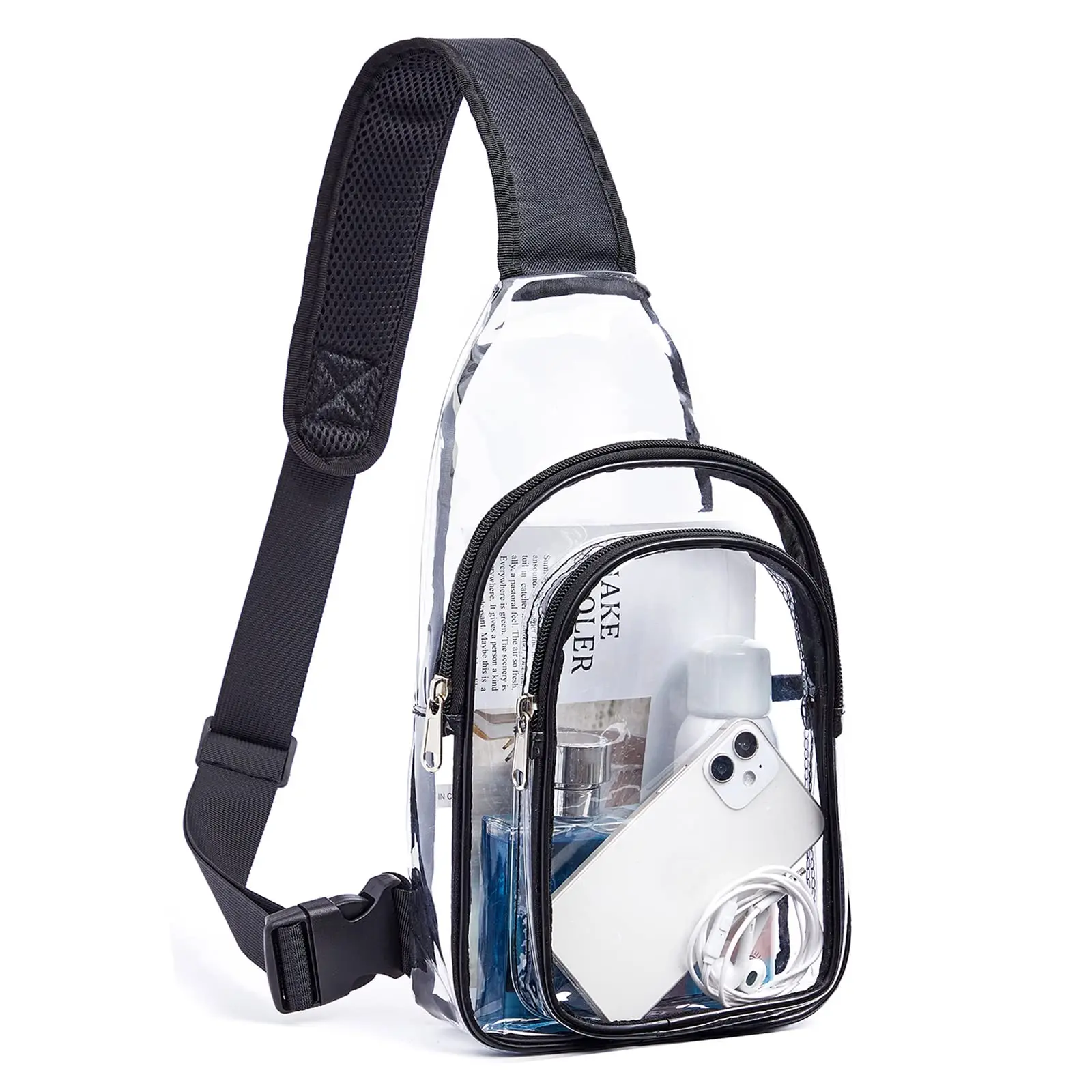 Clear PVC Sling Backpack 12.2x7x3.5 Inches Waterproof Stadium Approved with Adjustable Shoulder Strap
Clear PVC Sling Backpack 12.2x7x3.5 Inches Waterproof Stadium Approved with Adjustable Shoulder Strap