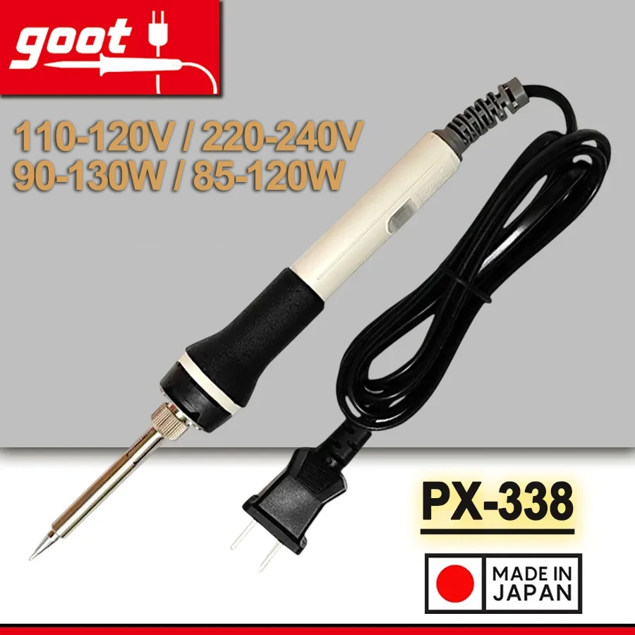 Japan GOOT PX-338 Temperature-Controlled Soldering Iron for DIY Welding Circuit Board Ceramic Heater Lead-Free Soldering
Japan GOOT PX-338 Temperature-Controlled Soldering Iron for DIY Welding Circuit Board Ceramic Heater Lead-Free Soldering