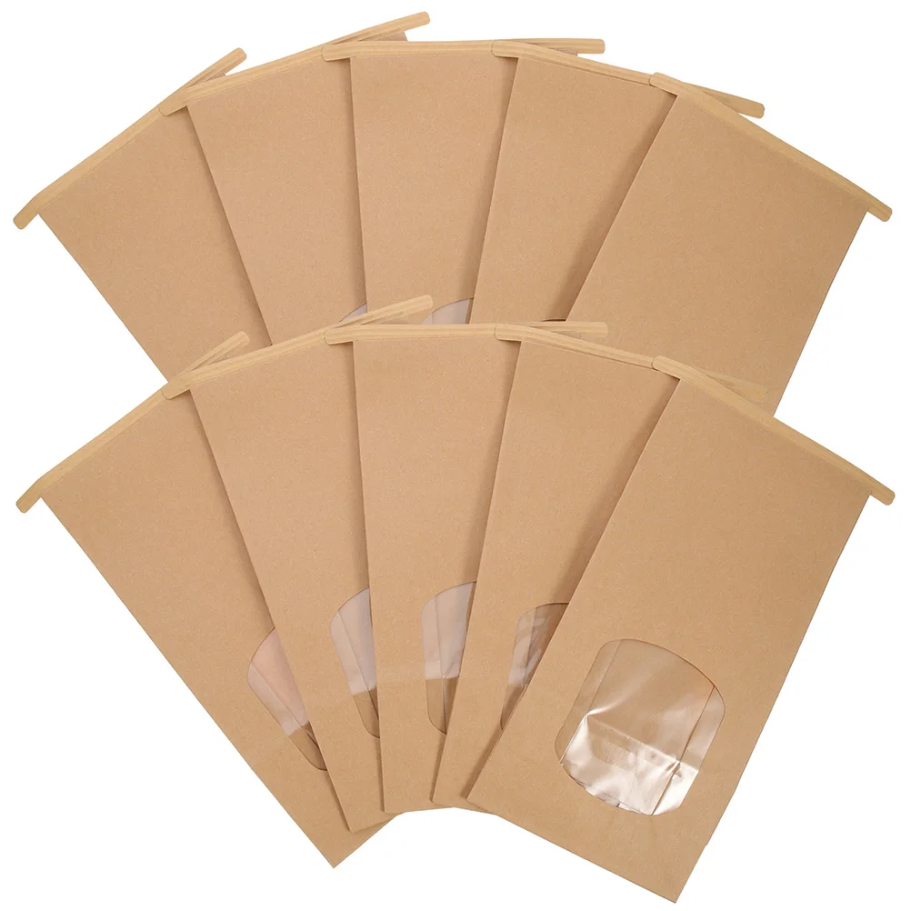50pcs Bread Bags Small Window Small Cookie Bags Brown Paper Baking Pouches Sandwich Cookie Food Storage Loaf Packaging
50pcs Bread Bags Small Window Small Cookie Bags Brown Paper Baking Pouches Sandwich Cookie Food Storage Loaf Packaging