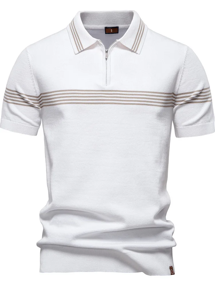 Fashionable Striped Business Shirt Turn-down Collar Casual Summer Top for Younger Men Short Sleeve Polyester Blend
Fashionable Striped Business Shirt Turn-down Collar Casual Summer Top for Younger Men Short Sleeve Polyester Blend