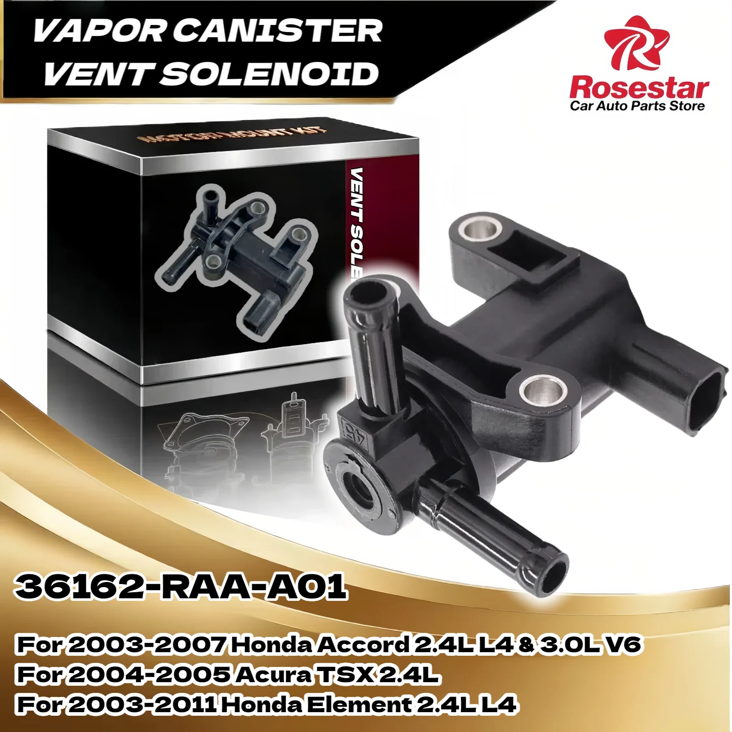 Vapor Canister Purge Solenoid Valve for 03-11 Honda Element 36162-RAA-A01, 36162RAAA01 
Vapor Canister Purge Solenoid Valve for 03-11 Honda Element 36162-RAA-A01, 36162RAAA01