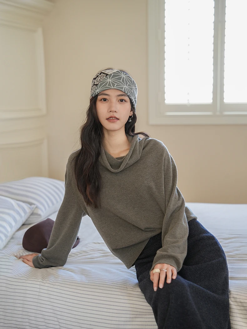 Loose Women's High Collar Woolen Sweater Thi Knitted Autumn Winter Lazy Sle Long Sve Warm Pure Color Commute Sle
Loose Women's High Collar Woolen Sweater Thi Knitted Autumn Winter Lazy Sle Long Sve Warm Pure Color Commute Sle