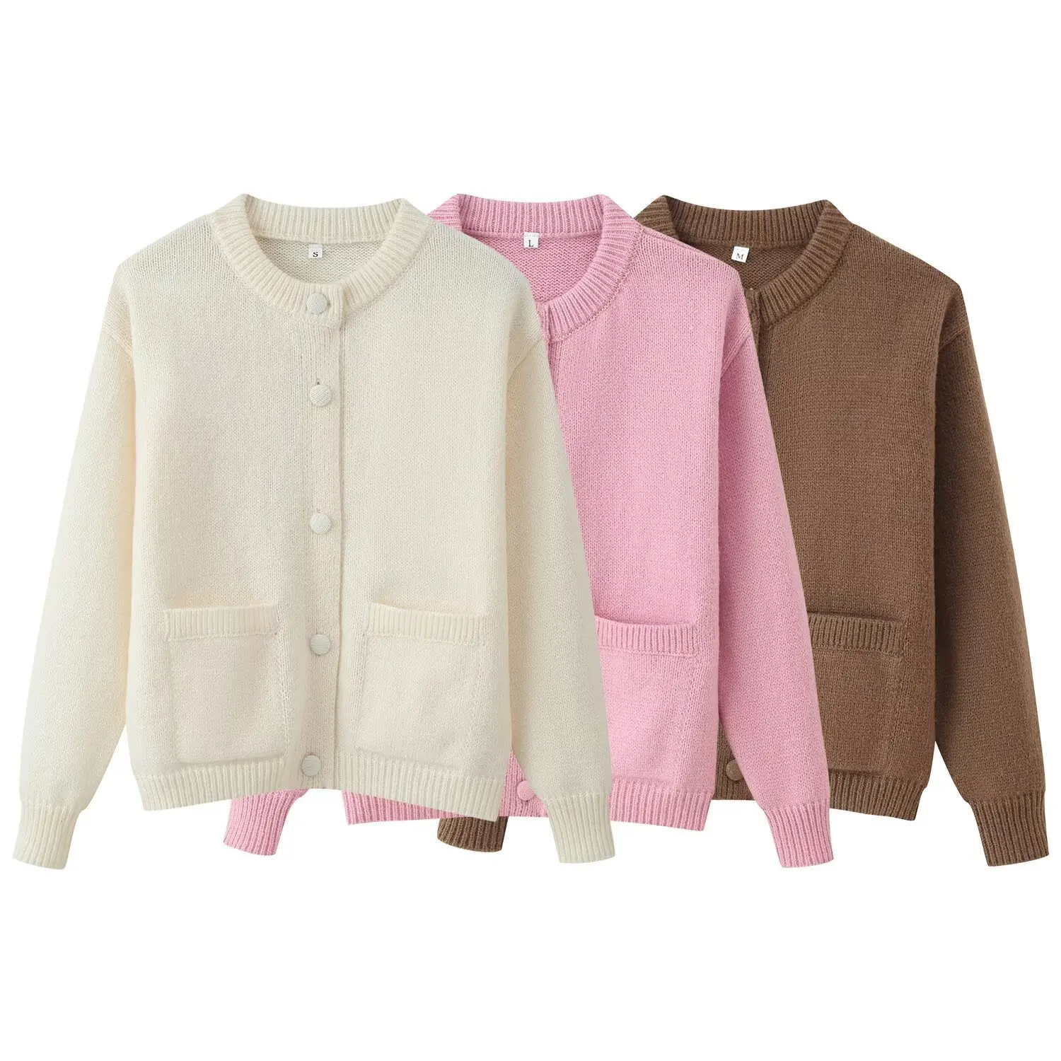 2025 New Round Neck Long Sleeve Button Cardigan Women Beige Pink Brown Three Color Options Pocket Design
2025 New Round Neck Long Sleeve Button Cardigan Women Beige Pink Brown Three Color Options Pocket Design