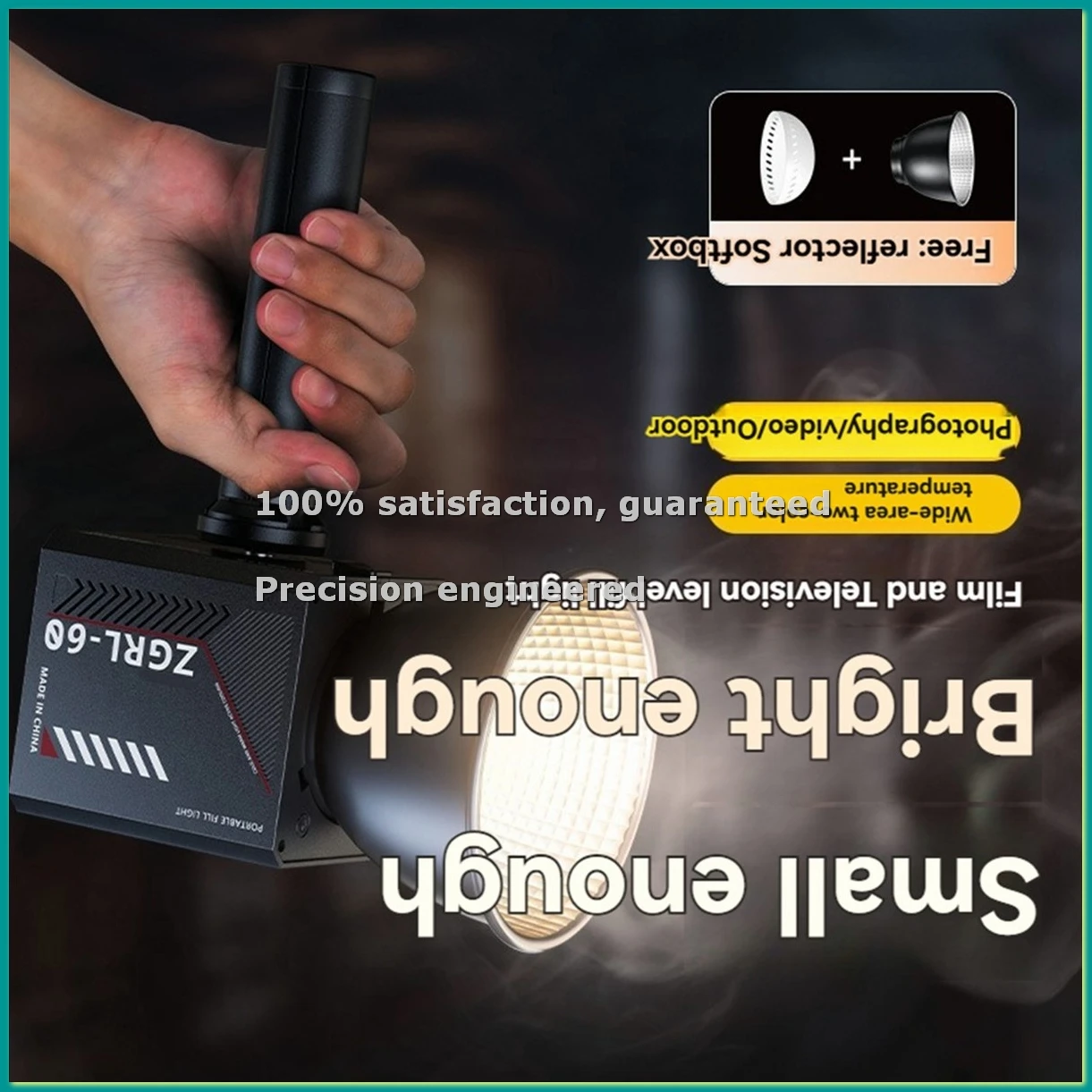 60W Pro LED Video Light Three-Color Photographic Studio Light 2800K-6500K 8000mAh for Video Livestreaming US Plug-TCES
60W Pro LED Video Light Three-Color Photographic Studio Light 2800K-6500K 8000mAh for Video Livestreaming US Plug-TCES