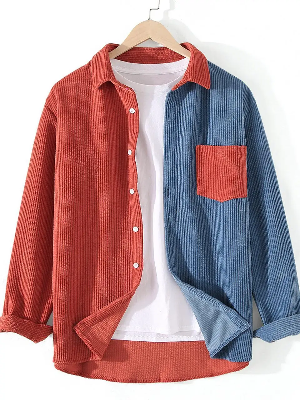 Corduroy Lapel Youth Men's Long Swedish Shirt Thickened Flocking Design Inner Wear for Women Summer 2015 China Origin
Corduroy Lapel Youth Men's Long Swedish Shirt Thickened Flocking Design Inner Wear for Women Summer 2015 China Origin