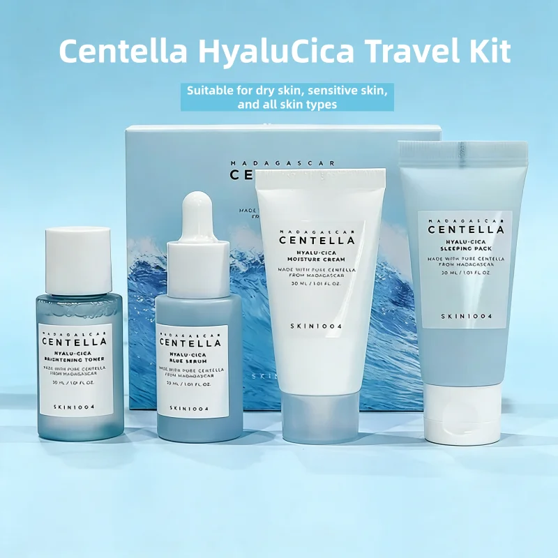 Набор для путешествий Centella HyaluCica: осветляющий тоник, сыворотка-ампула Blue, ночная маска и увлажняющий крем для лица (мини-набор)
Набор для путешествий Centella HyaluCica: осветляющий тоник, сыворотка-ампула Blue, ночная маска и увлажняющий крем для лица (мини-набор)