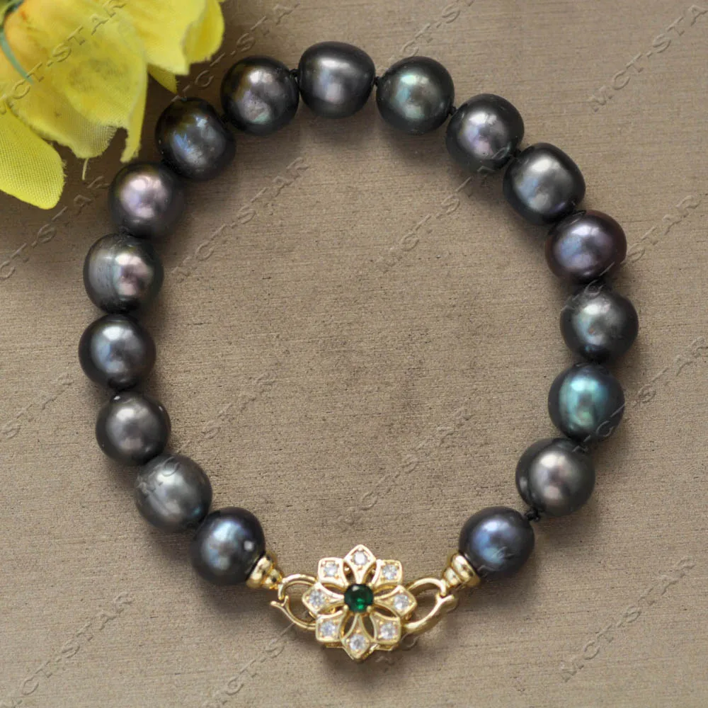 Z14521 8" 11mm Peacock-Black Round Freshwater Pearl Bracelet
Z14521 8" 11mm Peacock-Black Round Freshwater Pearl Bracelet