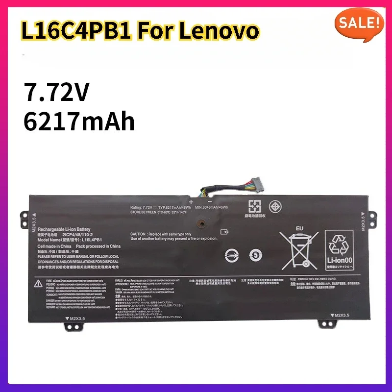 6217mAh 7.72V L16C4PB1 Laptop Battery For Lenovo Yoga 720-13IKB 720- 13IKBR 720-15IKB 730-13IKB 730-13IWL L16L4PB1 L16M4PB1 
6217mAh 7.72V L16C4PB1 Laptop Battery For Lenovo Yoga 720-13IKB 720- 13IKBR 720-15IKB 730-13IKB 730-13IWL L16L4PB1 L16M4PB1