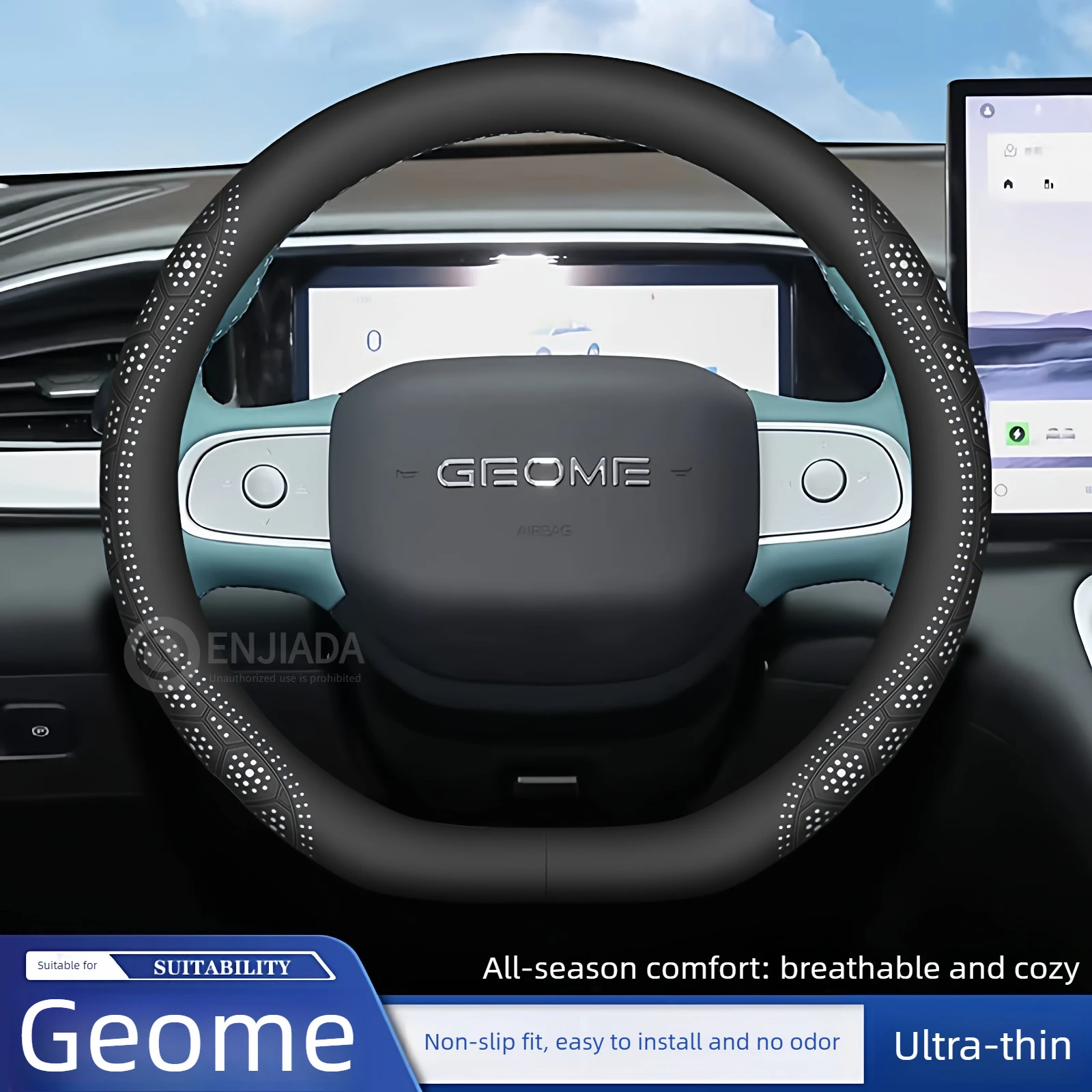Leather Car Steering Wheel Cover for Geely Geome EX2 2025 2026 Auto Interior Accessories
Leather Car Steering Wheel Cover for Geely Geome EX2 2025 2026 Auto Interior Accessories