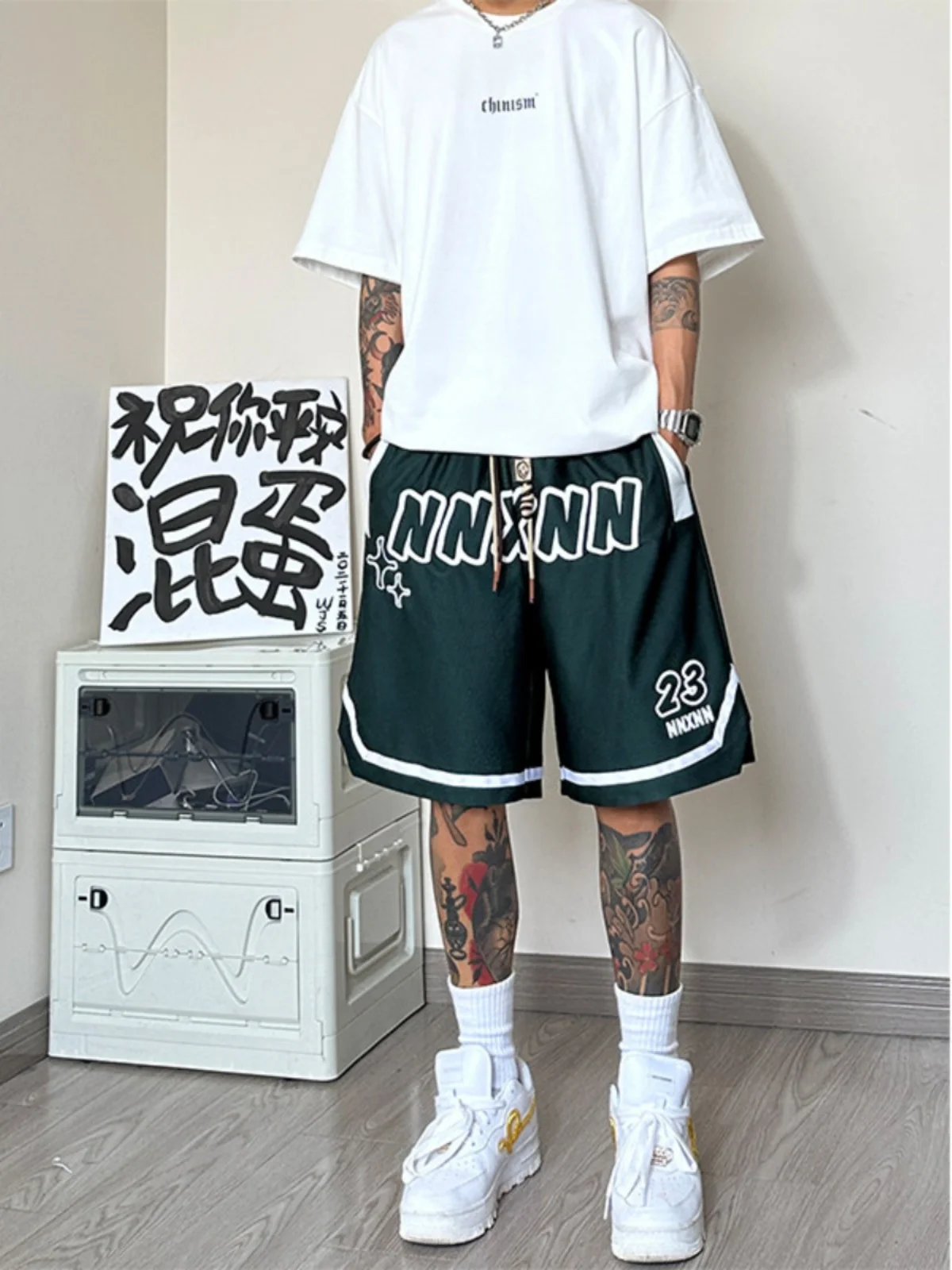 Loose Fit Baskeall orts Men's Summer Casual Foam orts Teenage Faion Brand Five-Quarter Length Breathable Sportswear
Loose Fit Baskeall orts Men's Summer Casual Foam orts Teenage Faion Brand Five-Quarter Length Breathable Sportswear