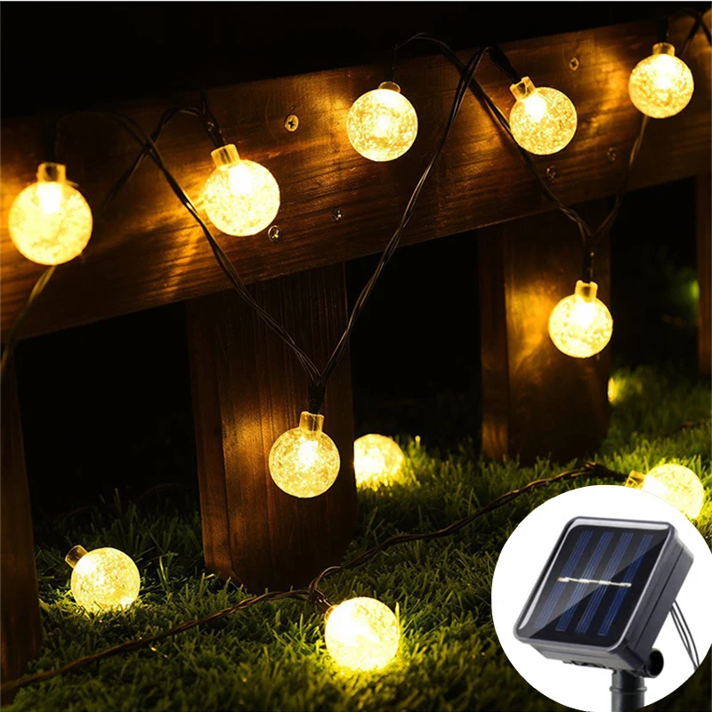 LED Solar Crystal Globe String Lights Warm White Light Outdoor Garden Patio Yard Pathway Party Decorative Fairy Light Waterproof
LED Solar Crystal Globe String Lights Warm White Light Outdoor Garden Patio Yard Pathway Party Decorative Fairy Light Waterproof