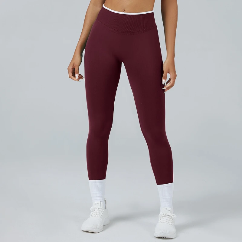 Women's Seamless High Waist Yoga Leggings White Edge Waist Solid Color Hip Lifting Tight Sports Pants for Gym Running Exercise
Women's Seamless High Waist Yoga Leggings White Edge Waist Solid Color Hip Lifting Tight Sports Pants for Gym Running Exercise