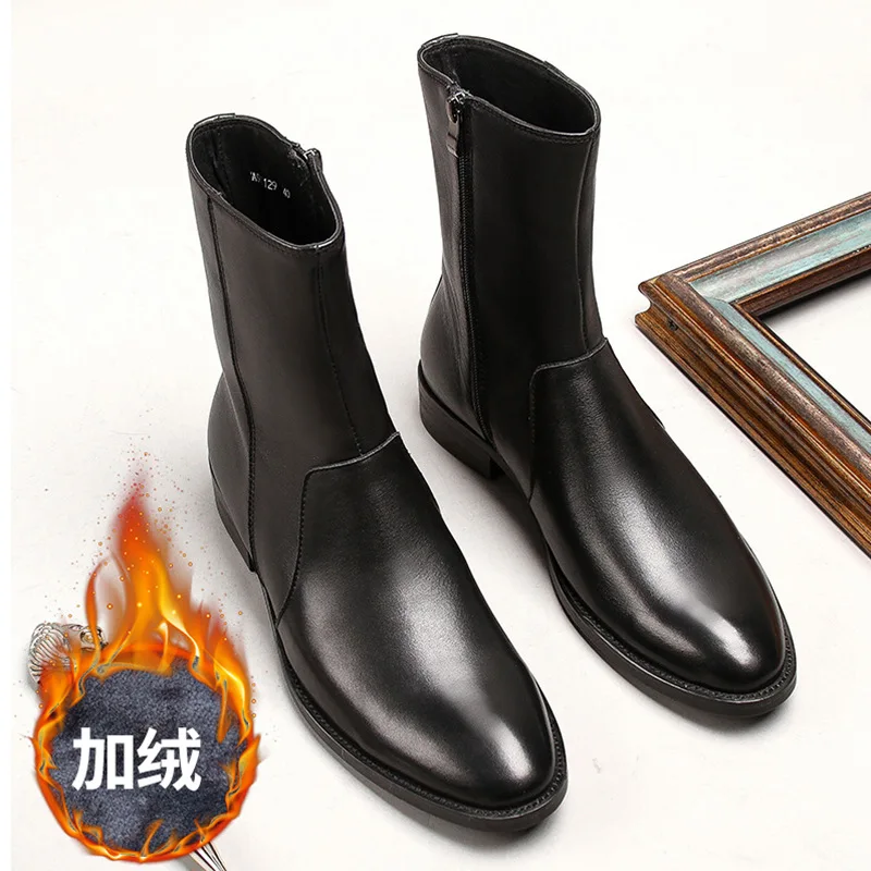 Новые модные мужские ботинки из натуральной кожи, британские высокие ботинки для мужчин
Новые модные мужские ботинки из натуральной кожи, британские высокие ботинки для мужчин