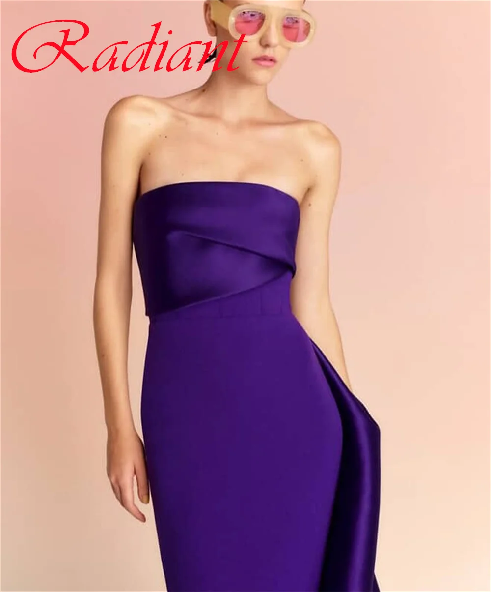 Customized Elegant Purple Jersey Evening Dress High Quality Strapless Sleeveless Celebrity Gowns Temperament Cocktail Dress
Customized Elegant Purple Jersey Evening Dress High Quality Strapless Sleeveless Celebrity Gowns Temperament Cocktail Dress