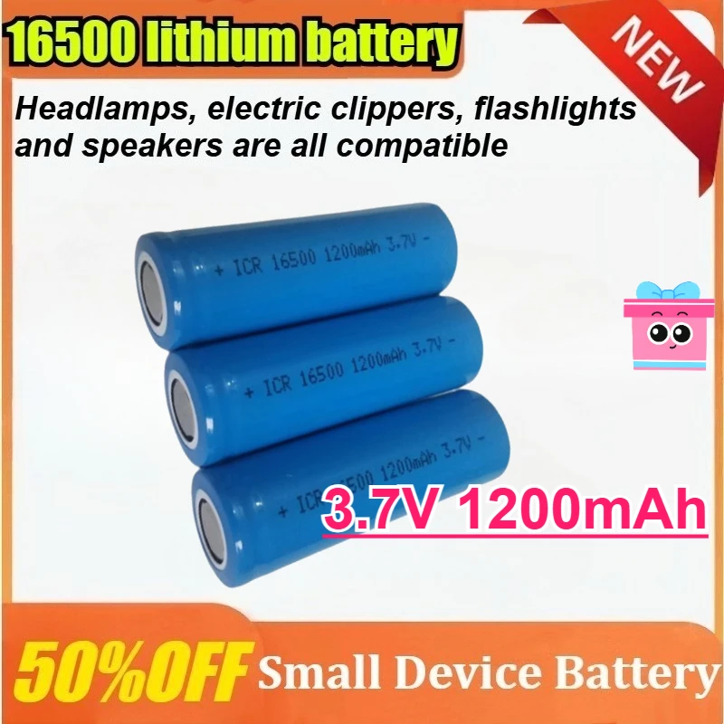 ICR16500 3.7V 1200mAh Sufficient capacity is not empty scale with protection board lithium ion LED led flashlight digital device
ICR16500 3.7V 1200mAh Sufficient capacity is not empty scale with protection board lithium ion LED led flashlight digital device