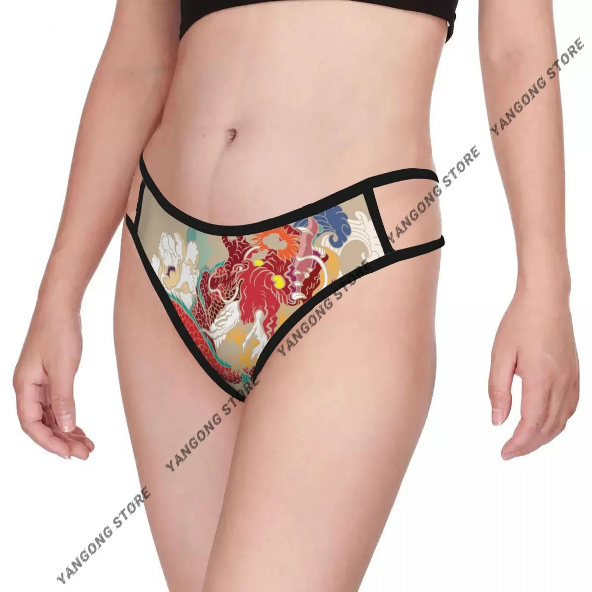 Women Low Waist Sexy G-string Underwear Colorful Dragon And Plum Flower Tattoo Panties Thong Brief Breathable Lingerie
Women Low Waist Sexy G-string Underwear Colorful Dragon And Plum Flower Tattoo Panties Thong Brief Breathable Lingerie