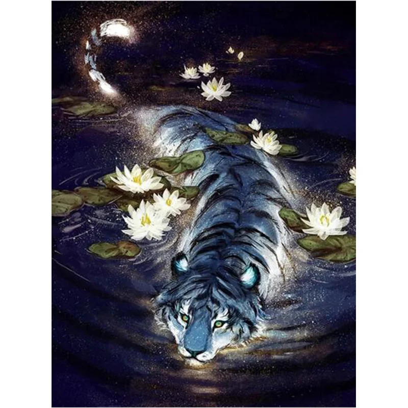 DIY 5D Diamond Painting Oil Painting Tiger in Lotus Pond Living Room Bedroom Wall Decoration Painting
DIY 5D Diamond Painting Oil Painting Tiger in Lotus Pond Living Room Bedroom Wall Decoration Painting