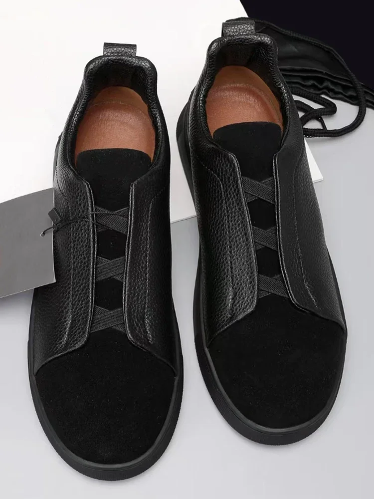 Spring Autumn Outdoors Casual Flat Bottom Anti-Skid Shoes Man's Suede Round Toe Genuine Leather Patchwork Lace-Up Shoes
Spring Autumn Outdoors Casual Flat Bottom Anti-Skid Shoes Man's Suede Round Toe Genuine Leather Patchwork Lace-Up Shoes