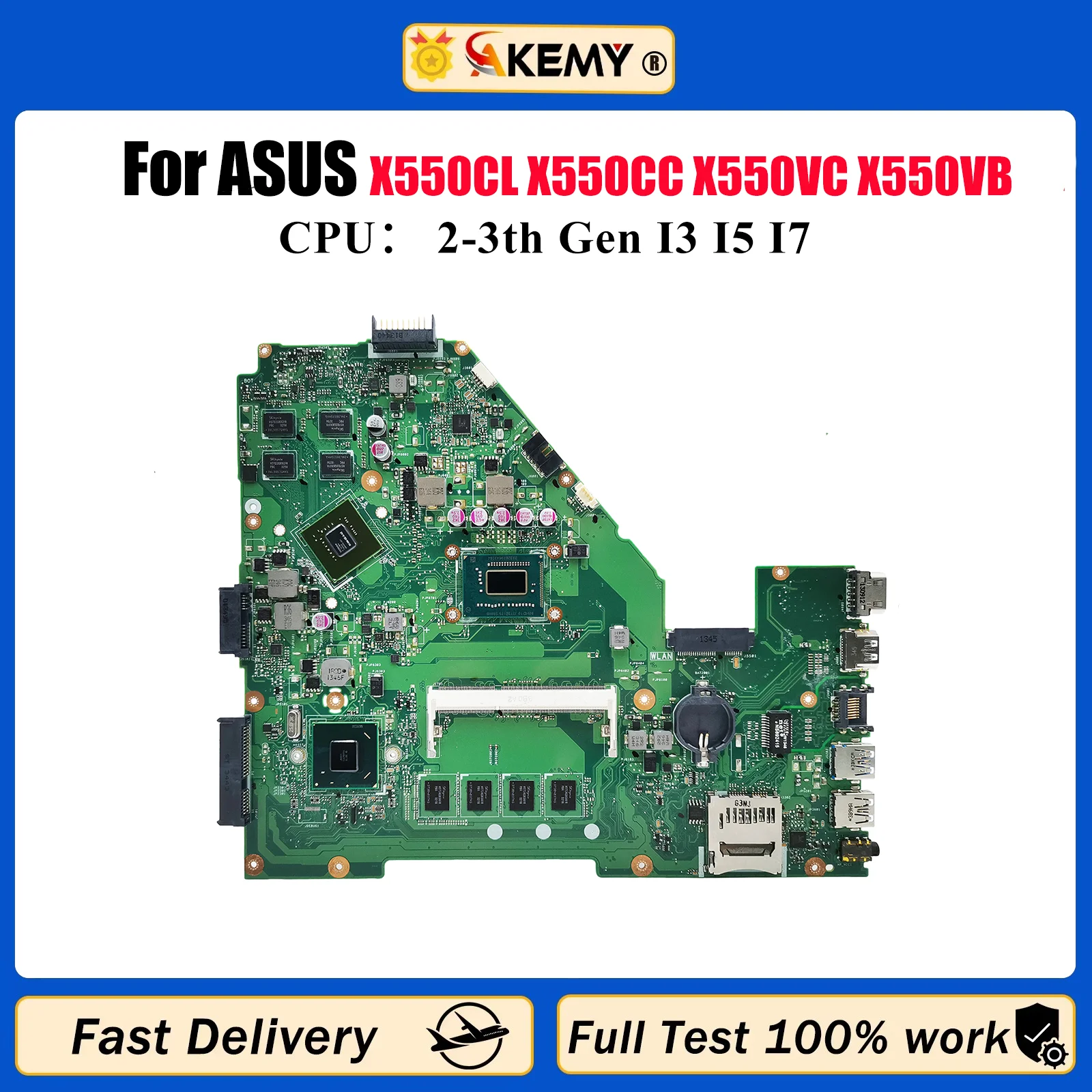 X550CC Материнская плата для ноутбука ASUS VivoBook X550C R513C A550V Y581C X552 X550CL X550CC X550VC X550VB Материнская плата с процессором I3 I5 I7
X550CC Материнская плата для ноутбука ASUS VivoBook X550C R513C A550V Y581C X552 X550CL X550CC X550VC X550VB Материнская плата с процессором I3 I5 I7