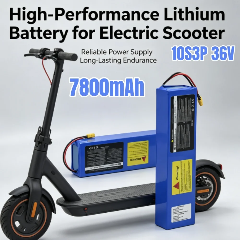 36V 10S3P 7800mAh 18650 rechargeable lithium-ion battery 1000W built-in BMS Suitable for KUGOO S1, S2, S3 Electric Scooters
36V 10S3P 7800mAh 18650 rechargeable lithium-ion battery 1000W built-in BMS Suitable for KUGOO S1, S2, S3 Electric Scooters