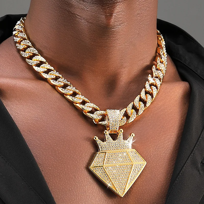 Men Women Hip Hop Tapered Pendant Necklace Cuban Chain Hiphop Iced out pendants Necklaces Fashion Punk Jewelry Gifts
Men Women Hip Hop Tapered Pendant Necklace Cuban Chain Hiphop Iced out pendants Necklaces Fashion Punk Jewelry Gifts
