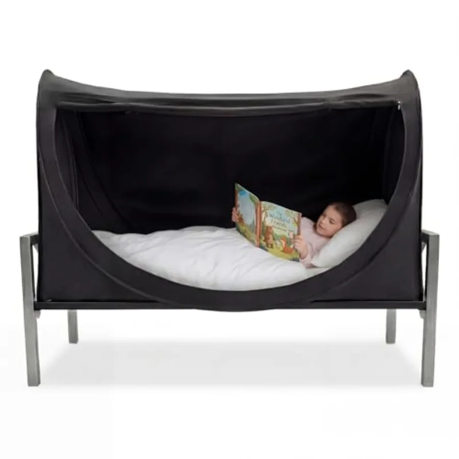 Dorm shared room privacy bed tent with breathable mesh, black color, 80 light blocking, pop-up design and 4 easy-access doors
Dorm shared room privacy bed tent with breathable mesh, black color, 80 light blocking, pop-up design and 4 easy-access doors
