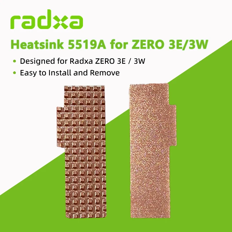 Radxa ZERO 3W / 3E Heatsink 5519A
Radxa ZERO 3W / 3E Heatsink 5519A