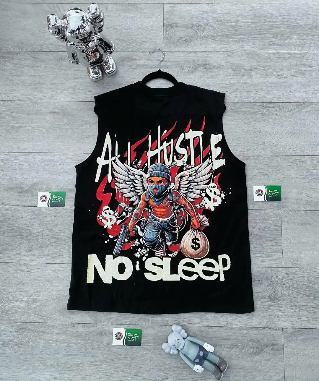 Printed Funny Pattern Popular Basic Black Sports Sleeveless Tops Round Neck Hip Hop Style Trend New Sleeveless T-Shirts
Printed Funny Pattern Popular Basic Black Sports Sleeveless Tops Round Neck Hip Hop Style Trend New Sleeveless T-Shirts