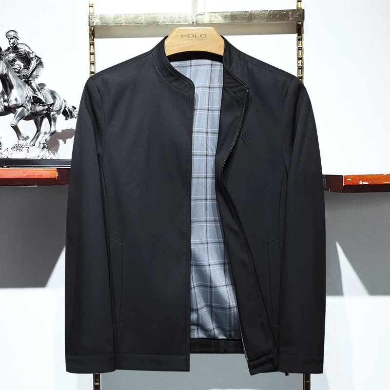 Paul Men's Busin Casual Collar Jaet Spring New Pure Color Embroidery Middle-aged Dad Clothes Outerwear Faion Urban Sle
Paul Men's Busin Casual Collar Jaet Spring New Pure Color Embroidery Middle-aged Dad Clothes Outerwear Faion Urban Sle