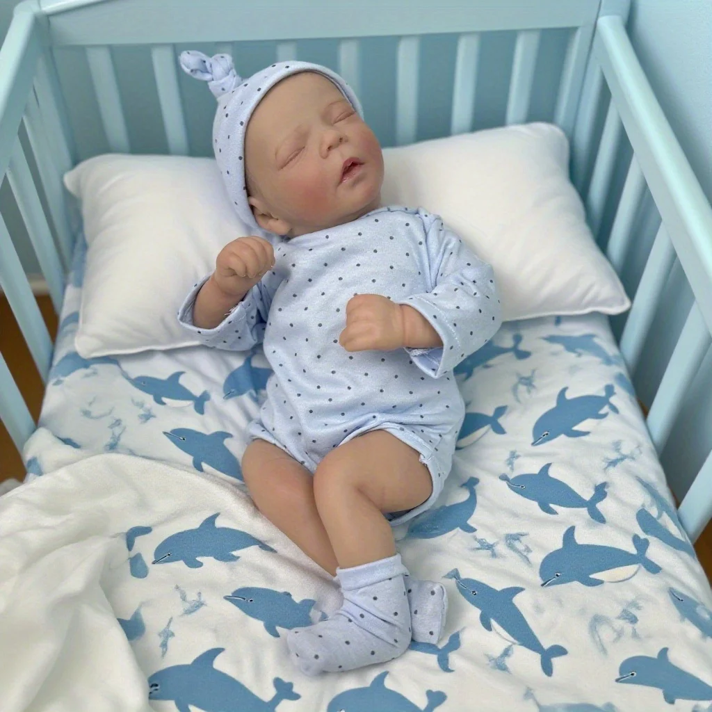 BZDOLL 18in 46cm Reborn Boy Doll, Cloth Body & Soft Vinyl Limbs, 3D Painted Skin with Veins, Flexible Newborn Toy, Birthday Gift
BZDOLL 18in 46cm Reborn Boy Doll, Cloth Body & Soft Vinyl Limbs, 3D Painted Skin with Veins, Flexible Newborn Toy, Birthday Gift