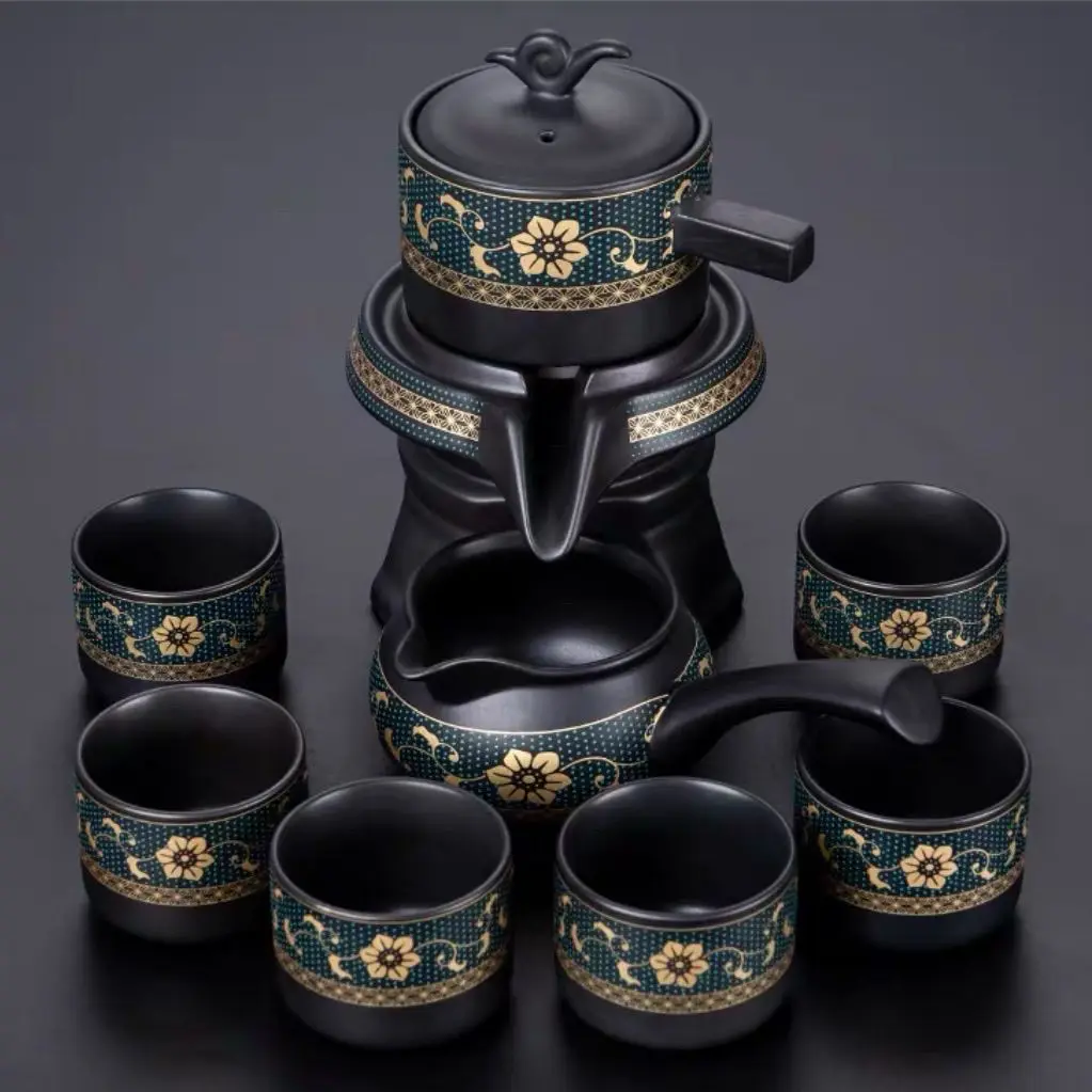 Household Tea Set Creative Living Room Semi-automatic Rotating Kungfu Tea Set Water for Tea Making Ceramic Teacup Business Gifts
Household Tea Set Creative Living Room Semi-automatic Rotating Kungfu Tea Set Water for Tea Making Ceramic Teacup Business Gifts