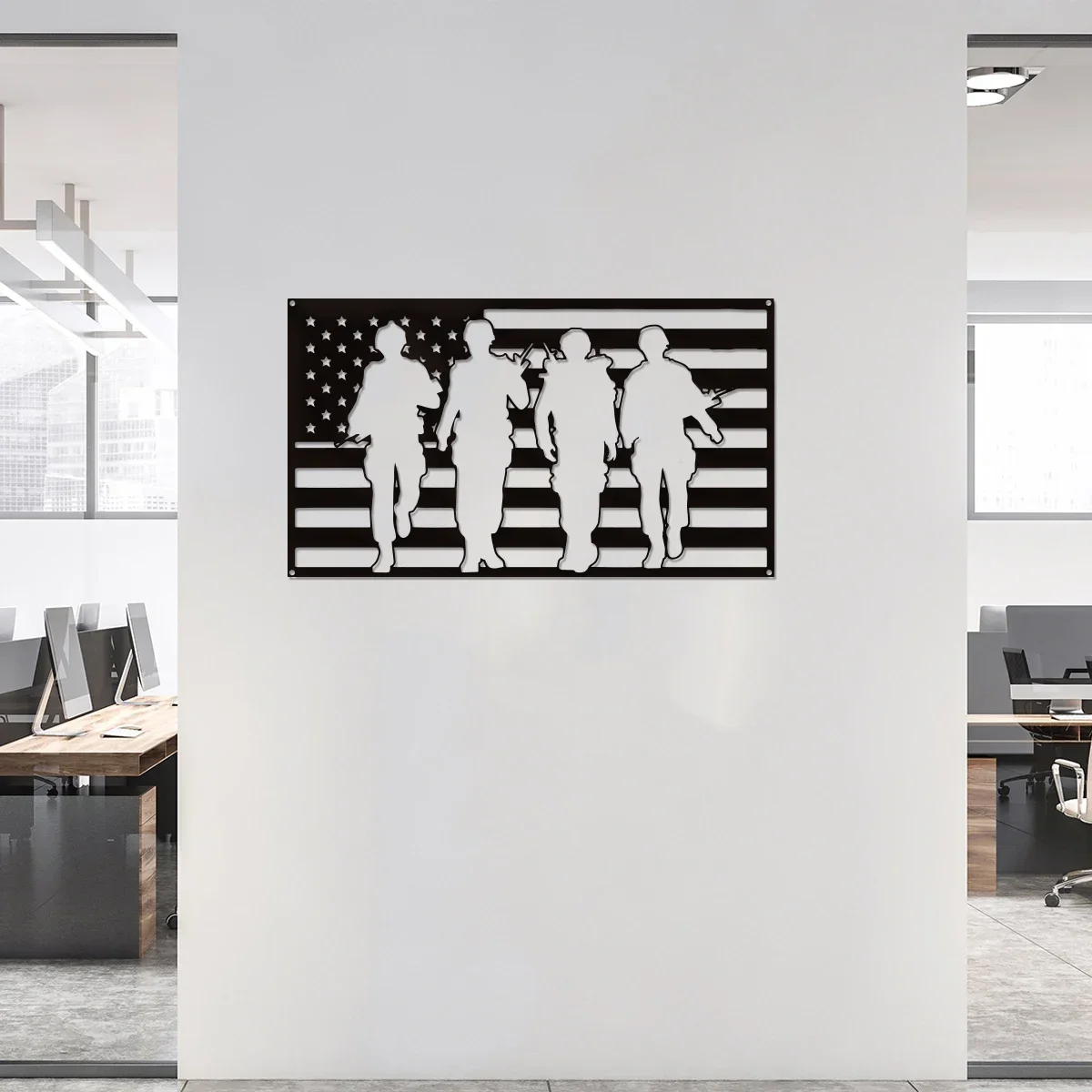 1PC American Flag Metal Wall Art American Soldier Military Wall Decor Day Theme Artwork American Flag Poster Patriotic
1PC American Flag Metal Wall Art American Soldier Military Wall Decor Day Theme Artwork American Flag Poster Patriotic